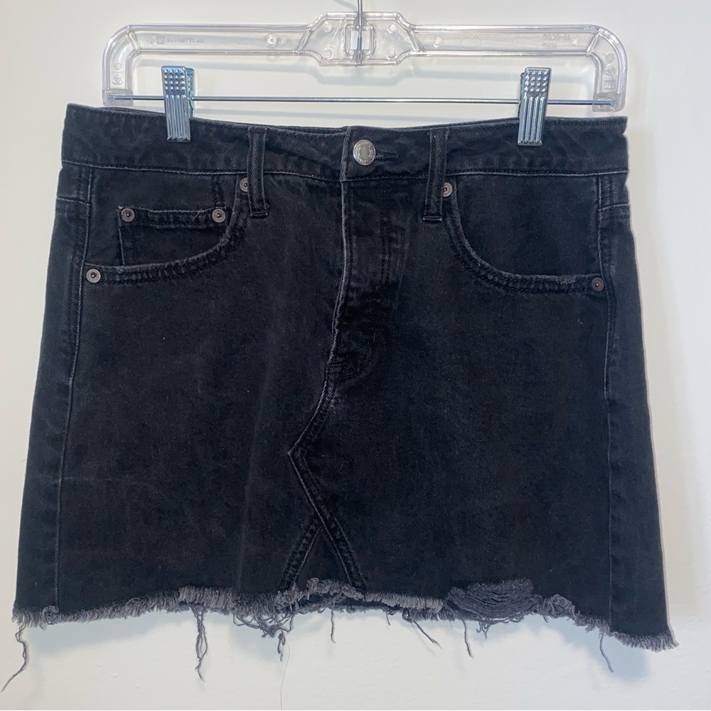American Eagle Outfitters black denim skirt